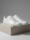 The Minimalist White Leather Sneaker