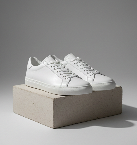 The Minimalist White Leather Sneaker