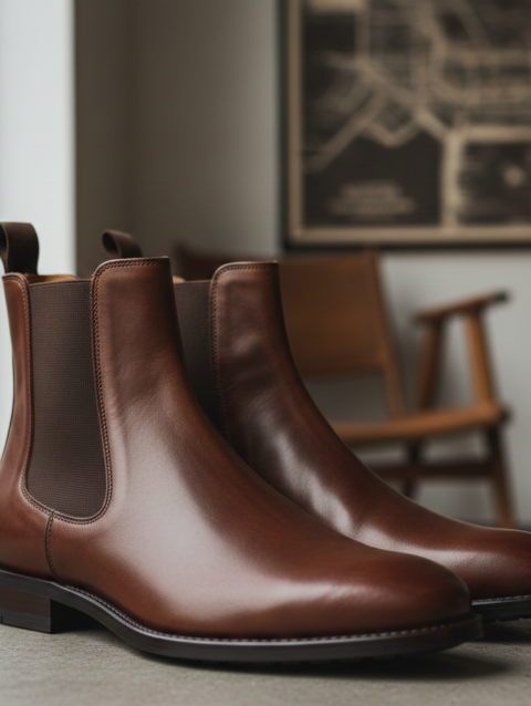 Handcrafted Leather Chelsea Boots